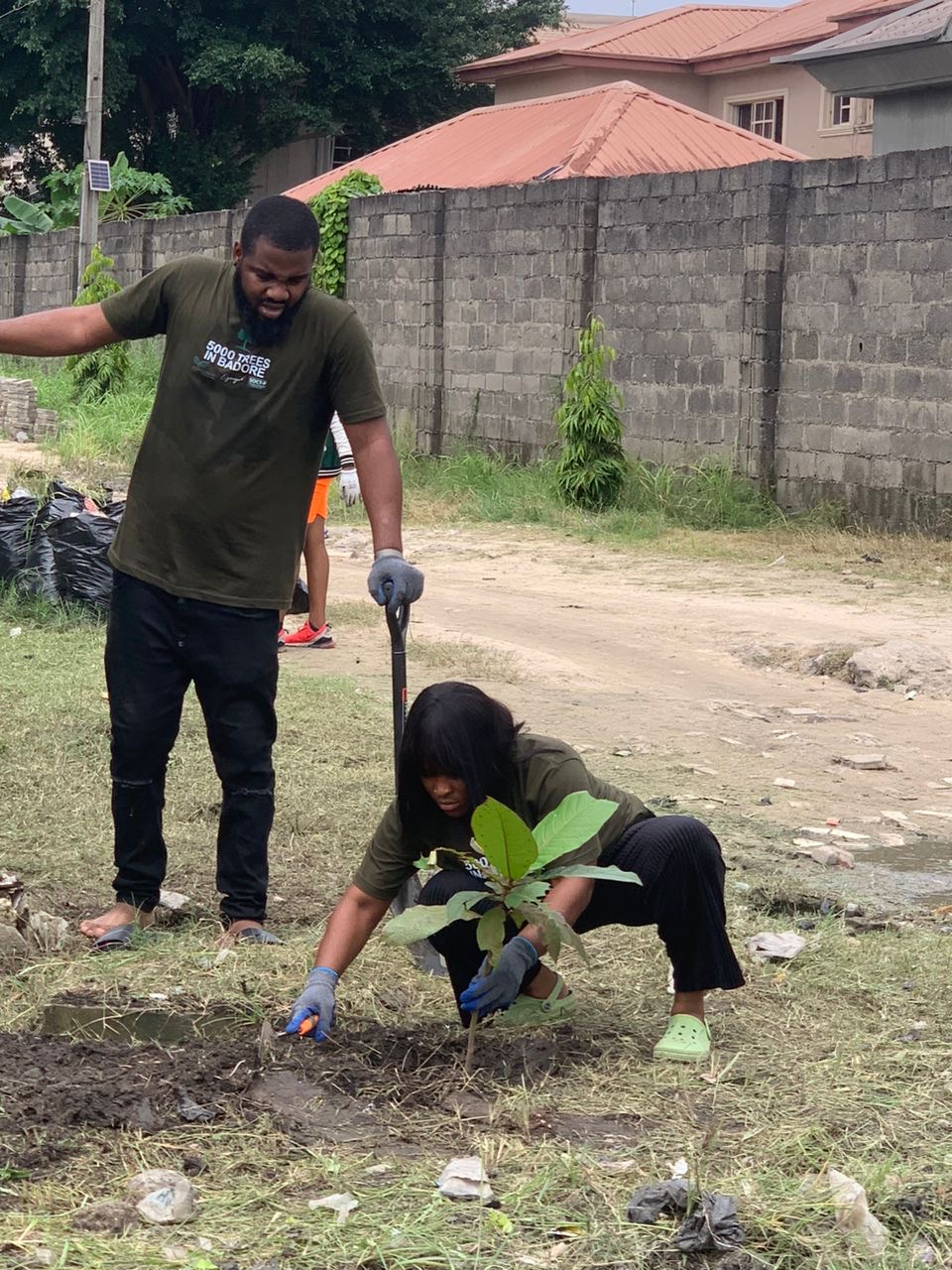Community tree planting event in Nigeria